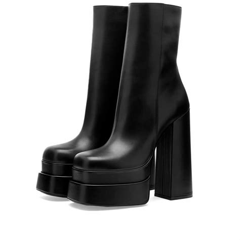 versace leaf heel|versace platform heel boots.